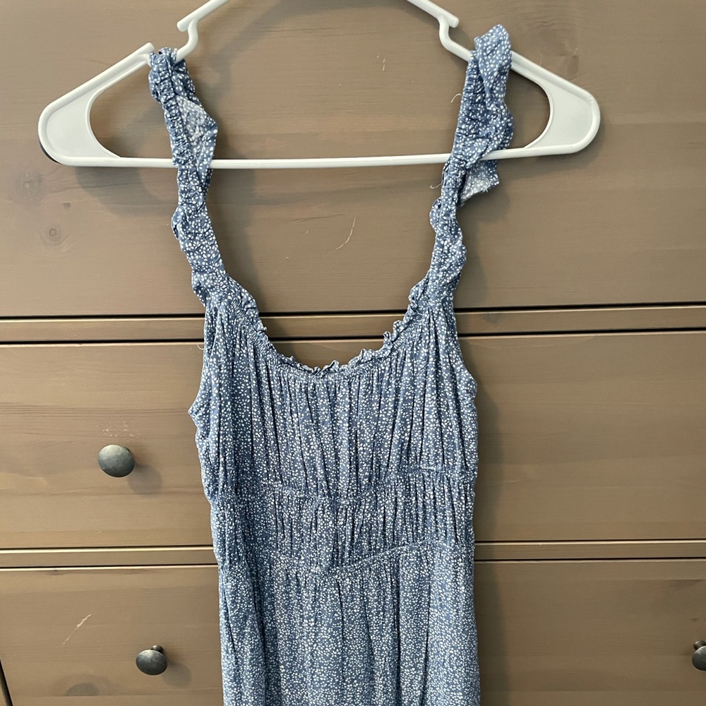 Cute blue dress with floral print